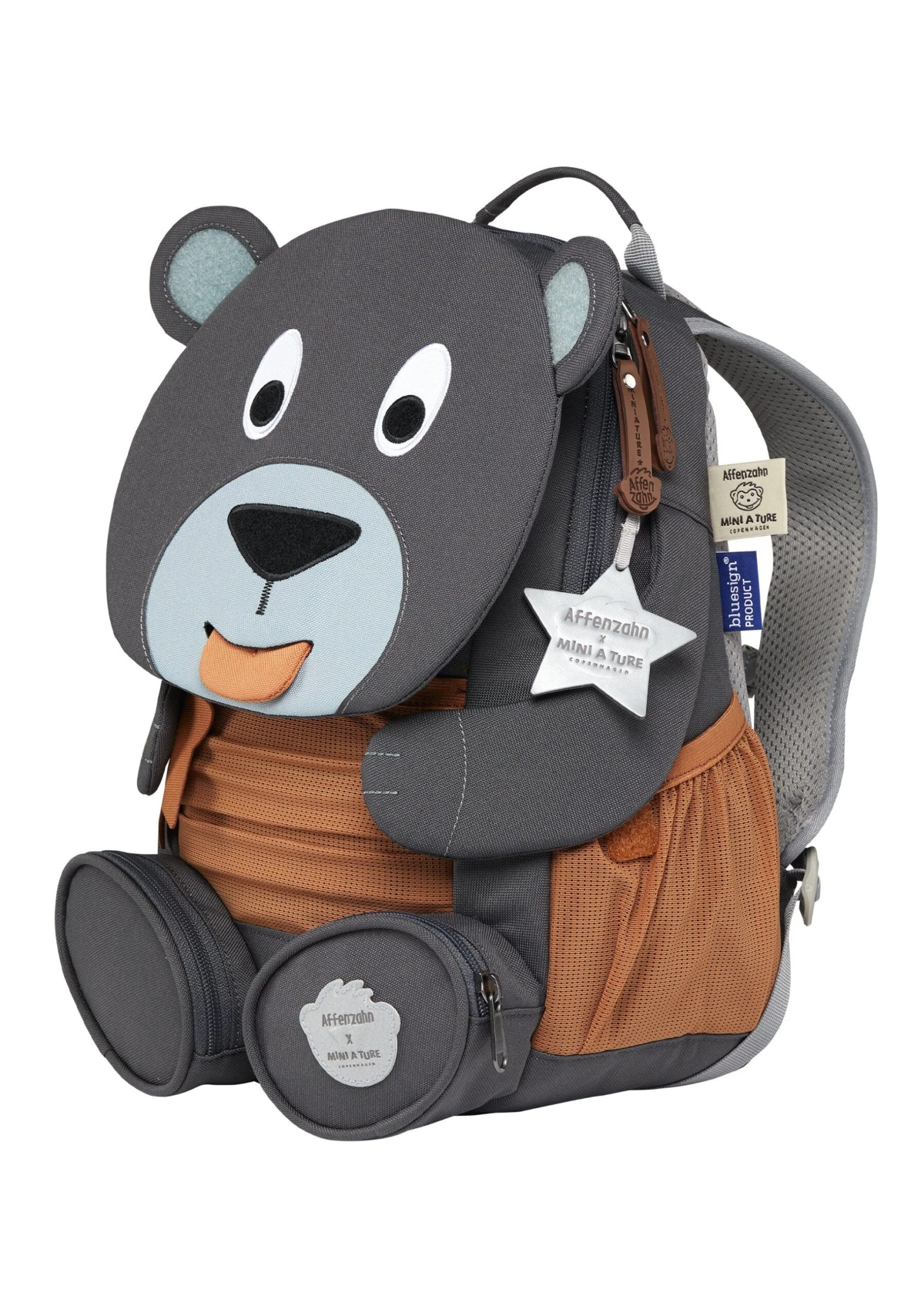 Affenzahn Grosser Freund Bär - Backpack - Grau 4 Affenzahn Grosser Freund Bär - Backpack - Grau - Afbeelding 4