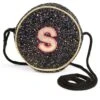 Next Initial Glitter - Schoudertas - Black S